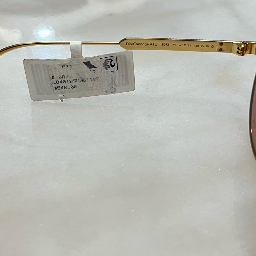 Dior Gold Sunglasses with Rose Lenses - Picture 5 of 6